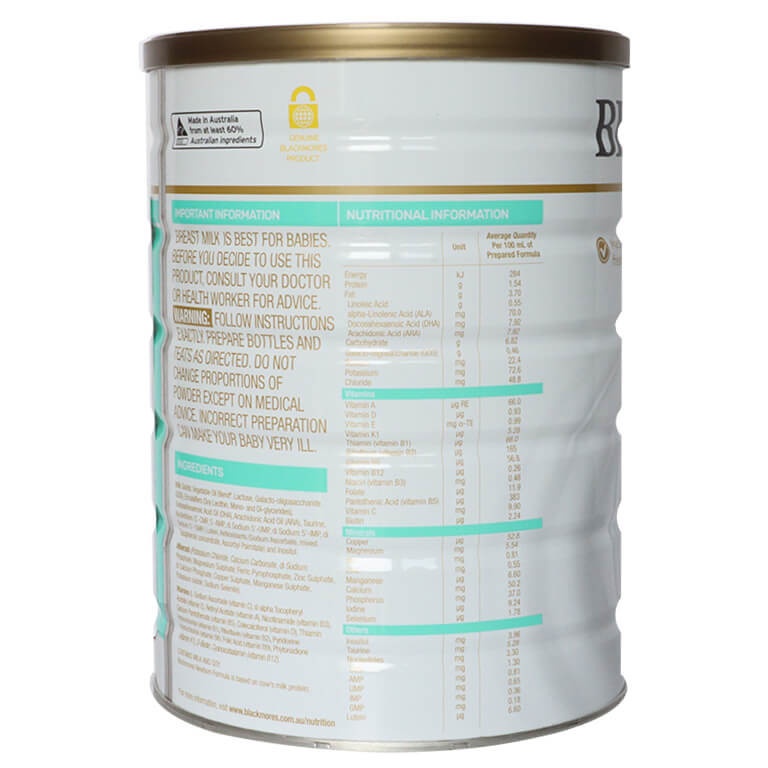 Sữa Công Thức Blackmore Úc Số 1, 2, 3 Mẫu Mới 900g Chính Hãng | Minizon Kids
