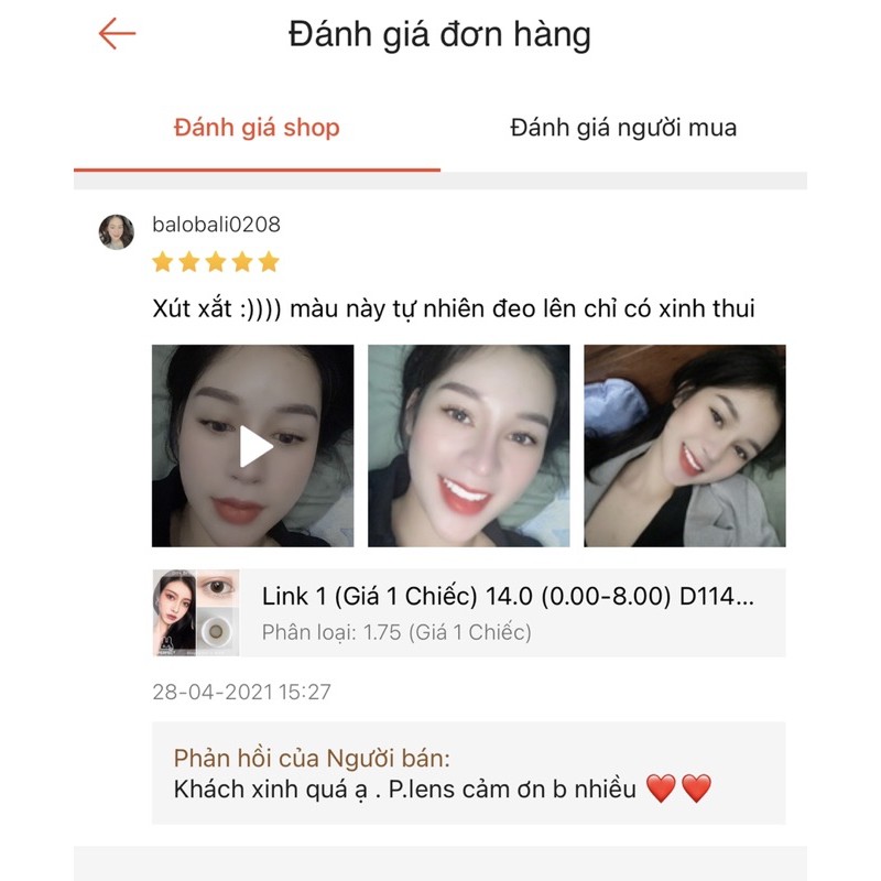 Lens ẢNH MẮT THẬT , Kính Áp Tròng Có Cận và Không Cận , D114 BROWN DIA 14.0 XS , Hạn Sử Dụng 1 Năm , Giá Sale