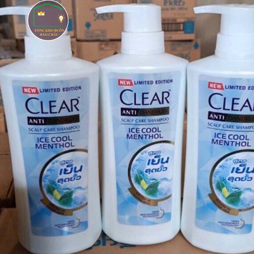 Dầu gội Thái Lan Clear Ice Cool Menthol bạc hà mát rượi 480ml