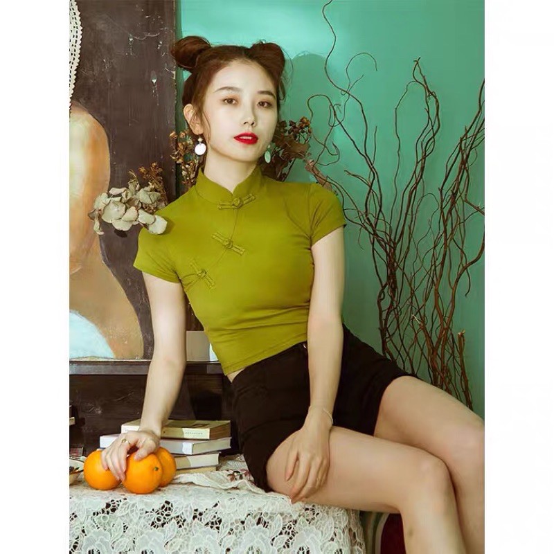 ÁO CROP CỔ TÀU (CÓ SẴN)