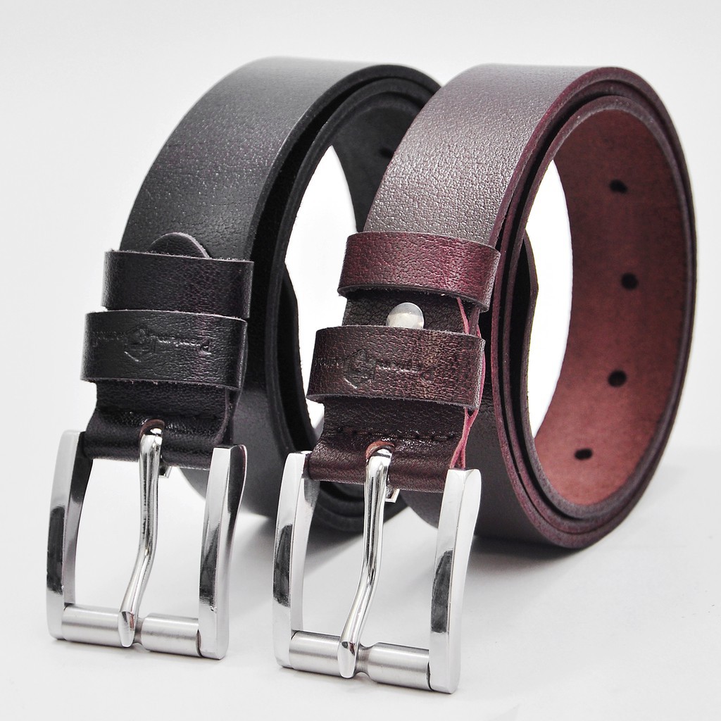 Thắt lưng nam da bò Khóa Inox Anh Tho Leather - Da bò nguyên miếng 100% - Hàng nhập khẩu