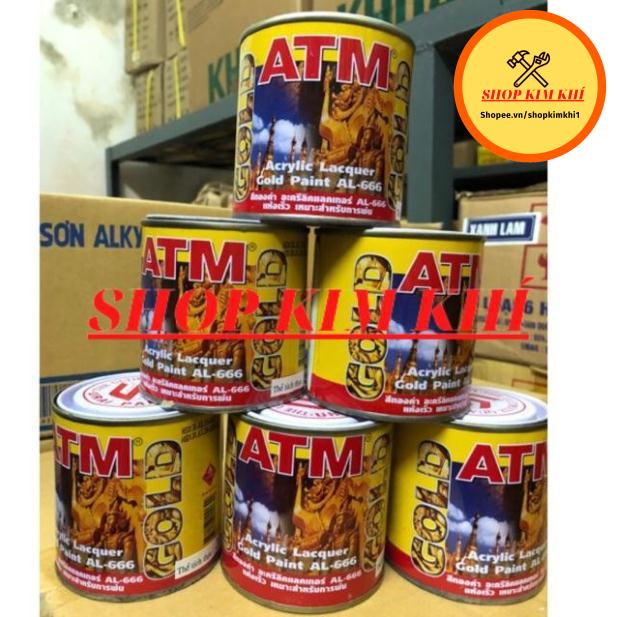 [Kim khí] Sơn nhũ vàng ATM 666 (875ml)