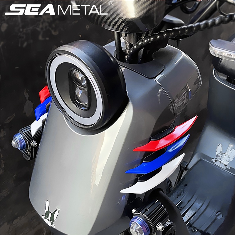 Miếng Dán Trang Trí Bảo Vệ Xe Máy Scooter Chống Va Chạm Hình Cánh Bằng Kim Loại