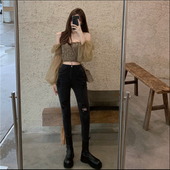 Áo Voan Trễ Vai Thời Trang Dành Cho Nữ