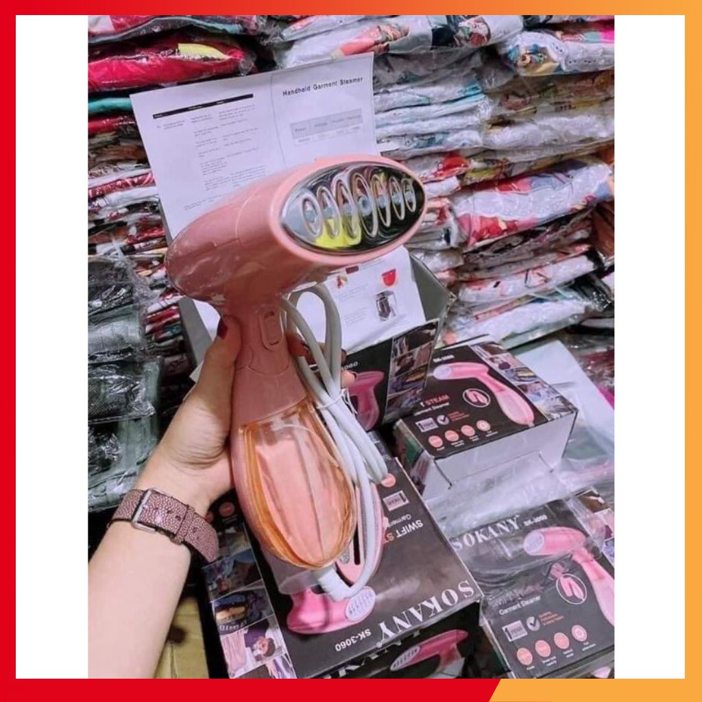 BÀN LÀ GẬP HƠI NƯỚC CẦM TAY SOKANY màu hồng