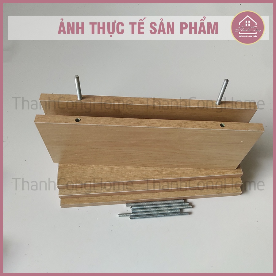 (Sâu 15cm, Dài 20cm-60cm) Kệ Gỗ Gắn Tường  Kèm Vít Âm Tường. Dài 20 - 60cm Rộng 15cm