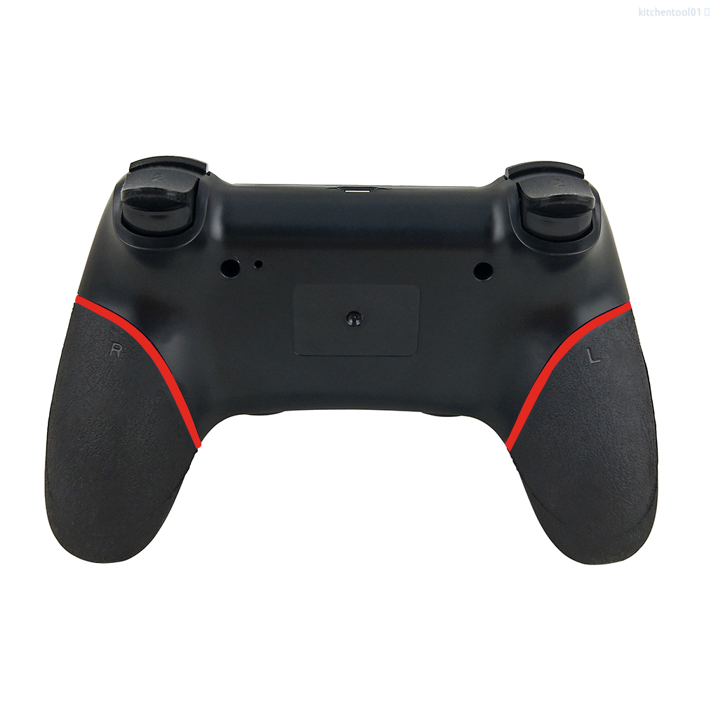 Wireless Gamepad Dual Shock Game Controller Bluetooth Rechargeable Gamepad Replacement for PS4, Black Red kitchentool01