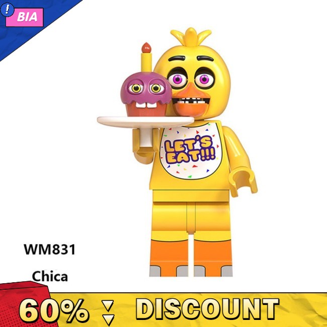 FNAF series compatible Fazbear,Bonnie,Chica,Foxy,Freddy minifigures for kids lego toys