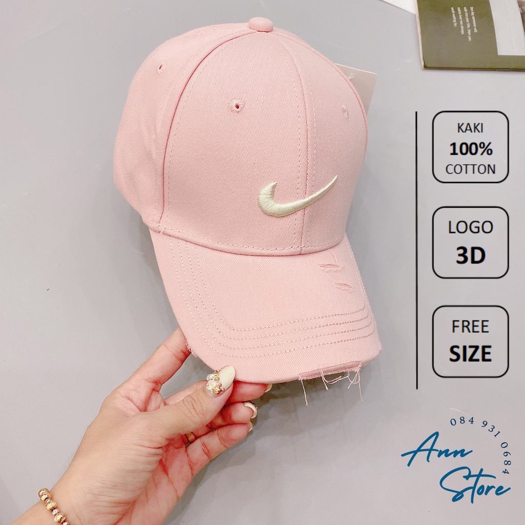 Mũ Lưỡi Trai N I K E ❤️ Mũ Thiết Kế Style RÁCH Cực Kì Thời Trang, Cá Tính, Logo Thêu Nổi 3D, Phom Mũ Chuẩn Đẹp