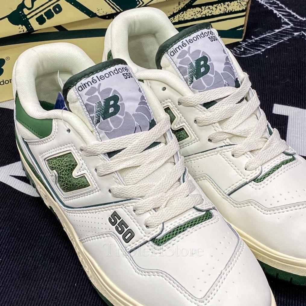 Giày Thể Thao • AIMÉ LEON DOẺ X NEW BALANCE 550 White Green 🏁
