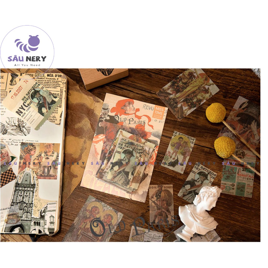 [SALE XẢ HÀNG] Sâu Nery - SN52 - Set 40 miếng dán Sticker decor trang trí MISS TIME | BigBuy360 - bigbuy360.vn
