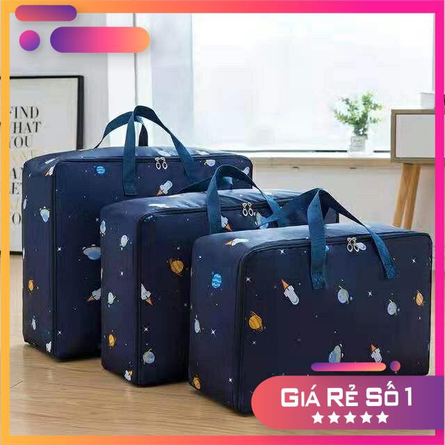 [ SIÊU KHUYẾN MẠI ] Sét 3 túi họa tiết chống thấm đựng quần áo chăn màn.
