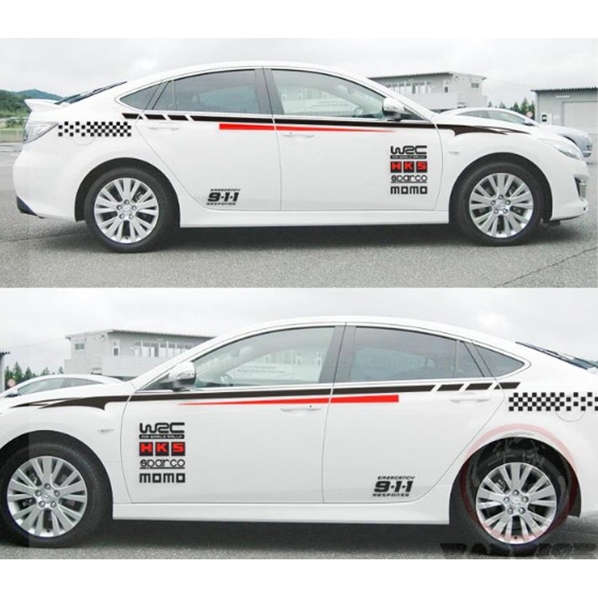 Bộ tem dán sườn xe D-127 Tặng kèm dụng cụ dán tem
