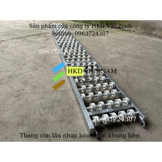 Thang con lăn nhựa bánh đơn (Thanh 1,5m có móc nối)