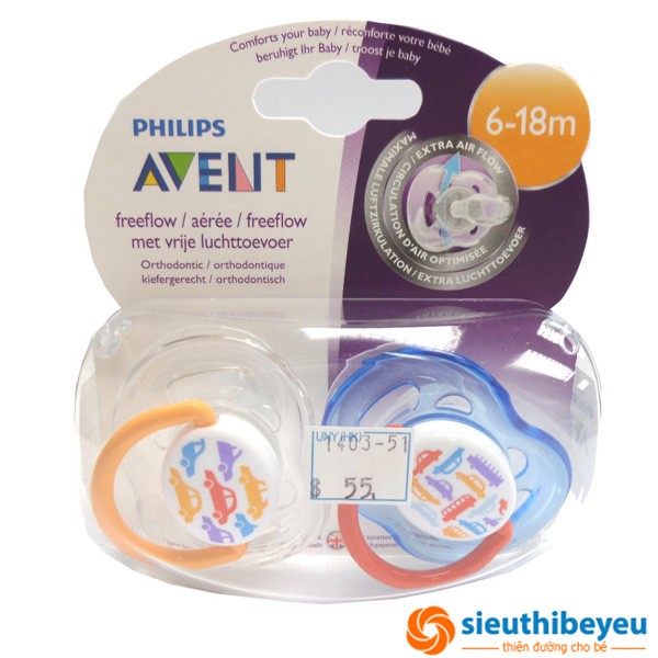 Ty ngậm Avent animal cho bé 0-6m/6-18m 85k/cái