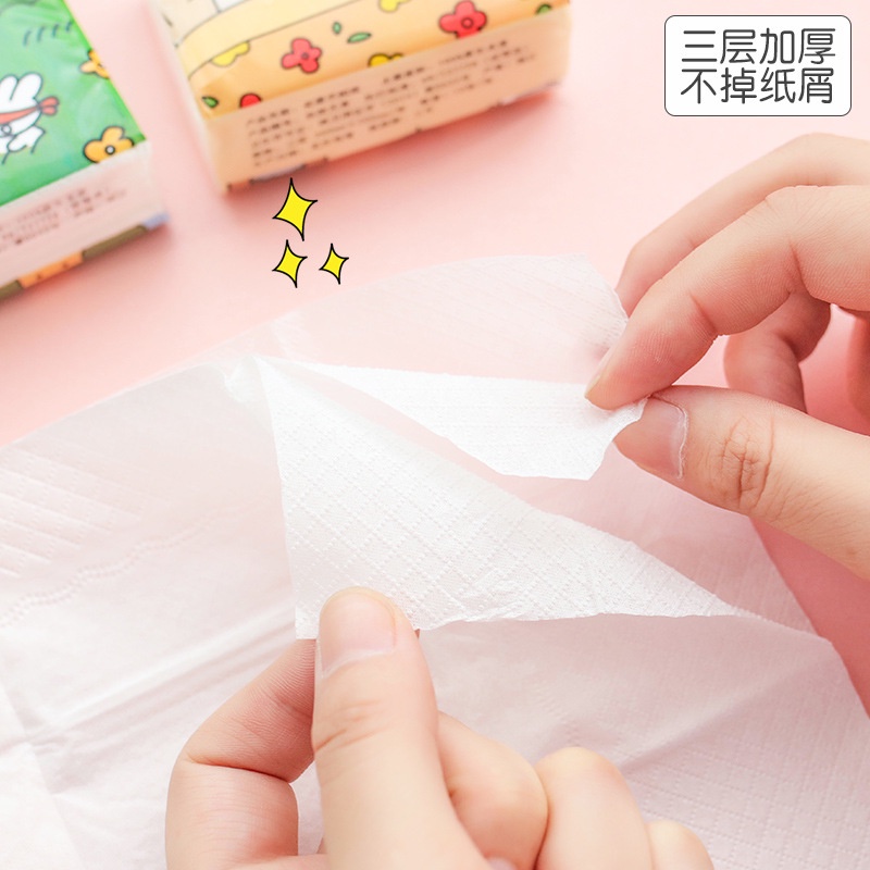 Khăn giấy khô bỏ túi mini 1gói 3 lớp mềm mịn🍀Clovershop68🍀
