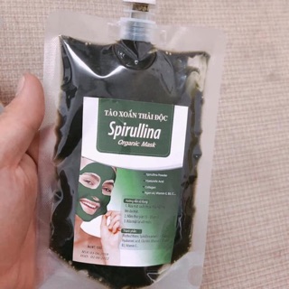 Mặt nạ tảo sủi bọt Spirulina trắng da,sạch da giảm mụn