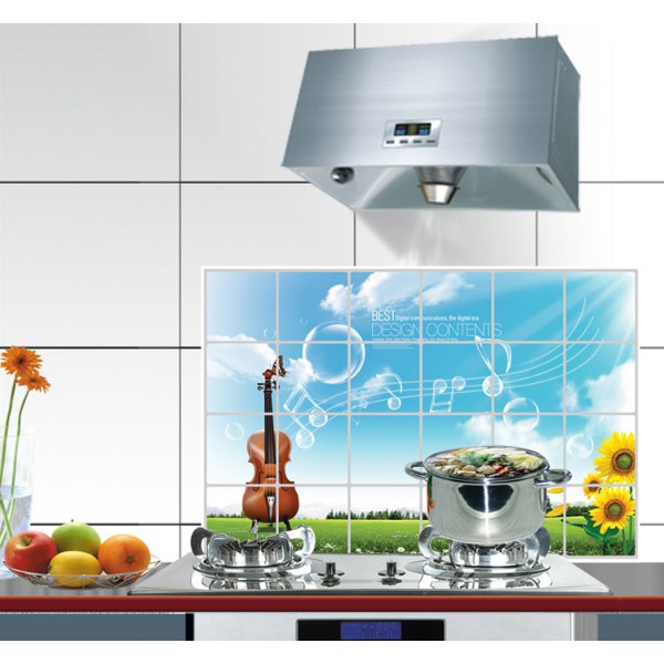 Decal dán bếp tráng nhôm cách nhiệt size lớn - đàn nhạc