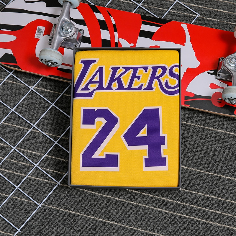 Nike NBA Los Angeles Lakers Kobe No. 24 Basketball Clothes Vest Summer Purple Yellow (Size: S-2XL)