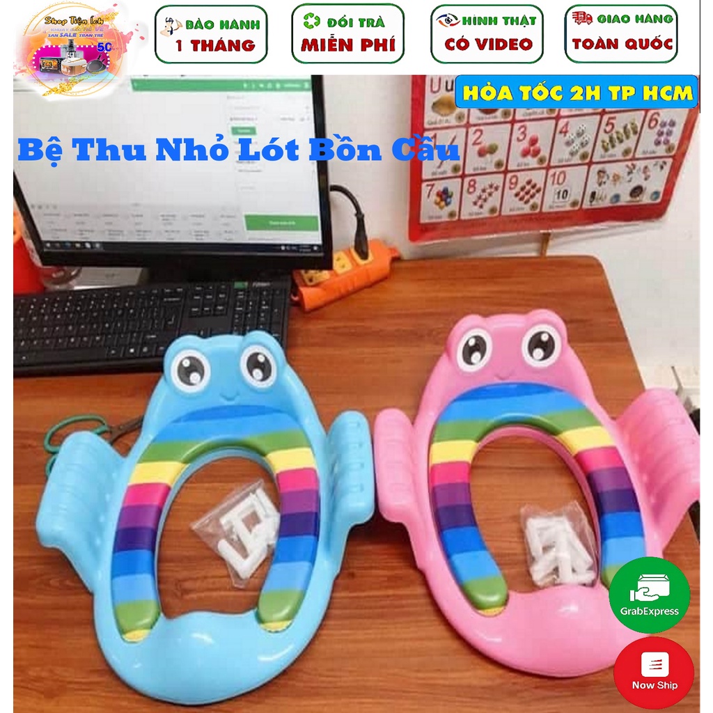 BỆ THU NHỎ BỒN CẦU HÌNH CON ẾCH -CÓ TAY VỊN - CÓ CHO CHỌN MÀU