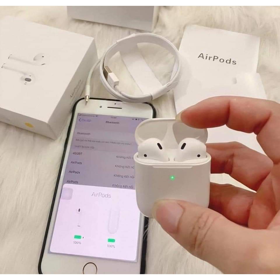 Tai nghe bluetooth airpods 2 , định vị -đổi tên,pin trâu,tai nghe  dùng cho cả IOS  và Androi,vinhphukiendienthoai.