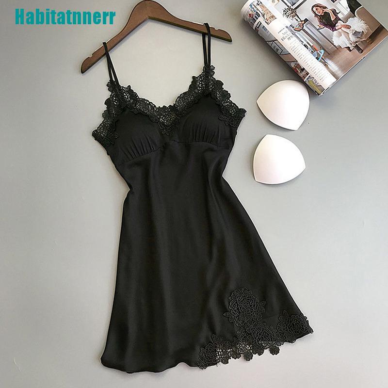 Đầm Ngủ Lụa Phối Ren Gợi Cảm Cho Nữ