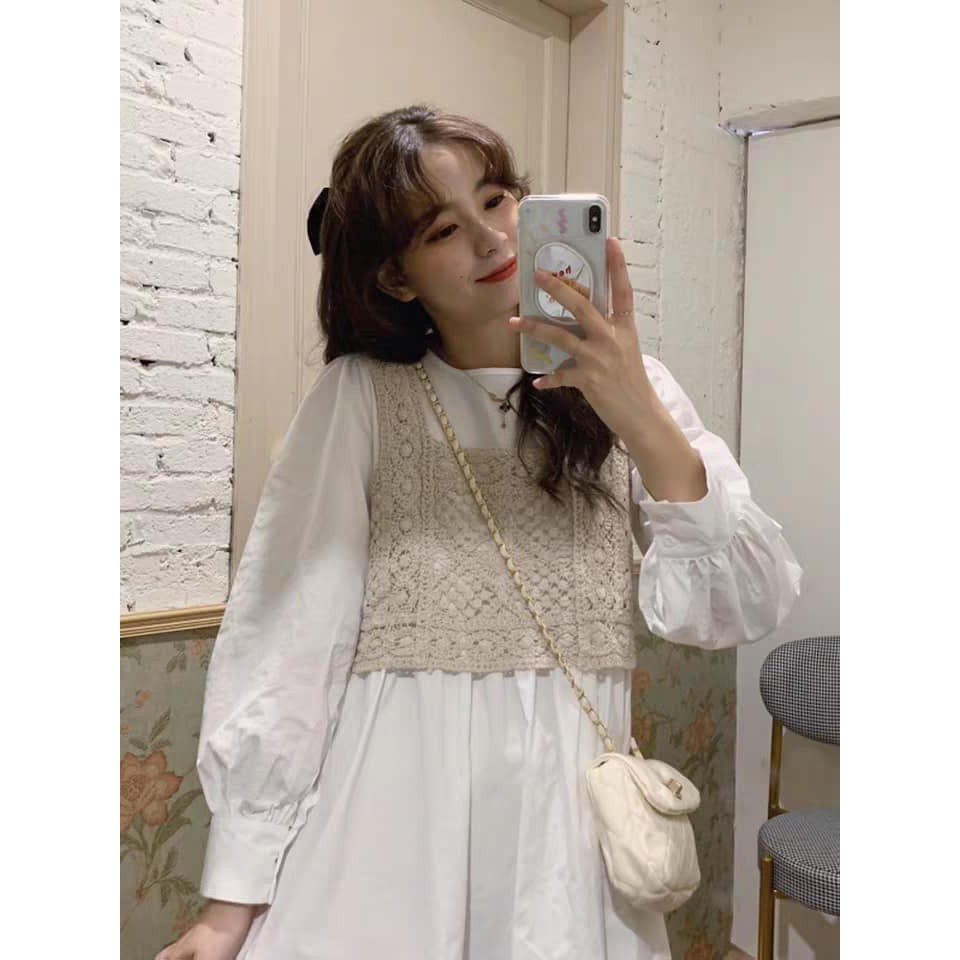 Set váy babydoll kèm gile công chúa