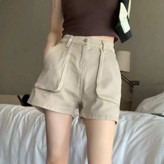 Quần Short Denim Ống Rộng Lưng Cao Size Lớn Thời Trang Mùa Hè Mới Cho Nữ