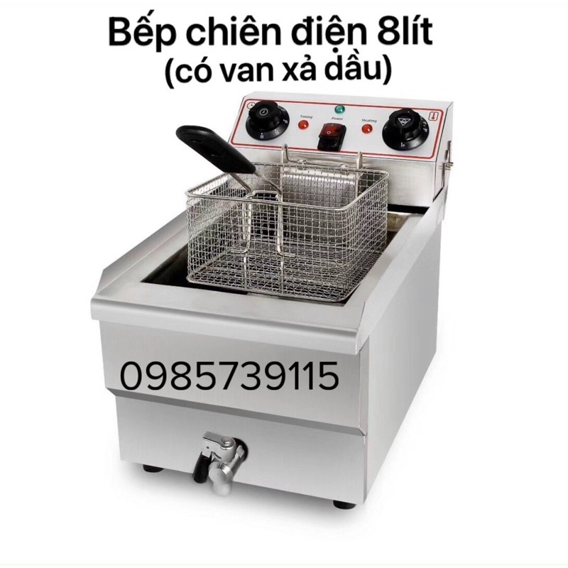 BẾP CHIÊN ĐIỆN 8L (Có Van Xả Dầu)
