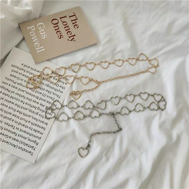 Thắt lưng nịt lưng nữ xích quần / váy / đầm hình trái tim kim loại cá tính sành điệu