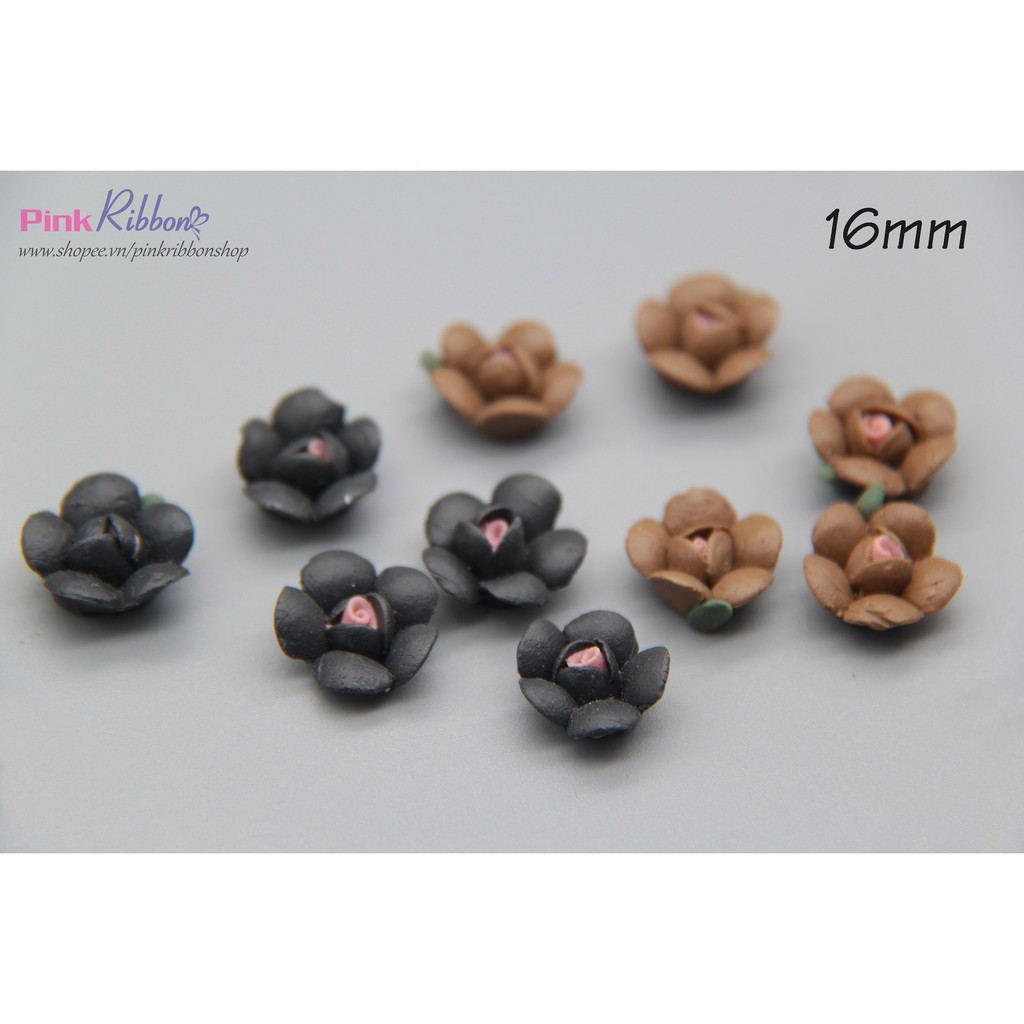 Hoa gốm nhí cỡ 15/16mm - Set 10 bông