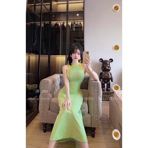 VÁY BODY KẺ SÁT NÁCH DÁNG DÀI CHẤT ĐẸP MS18992