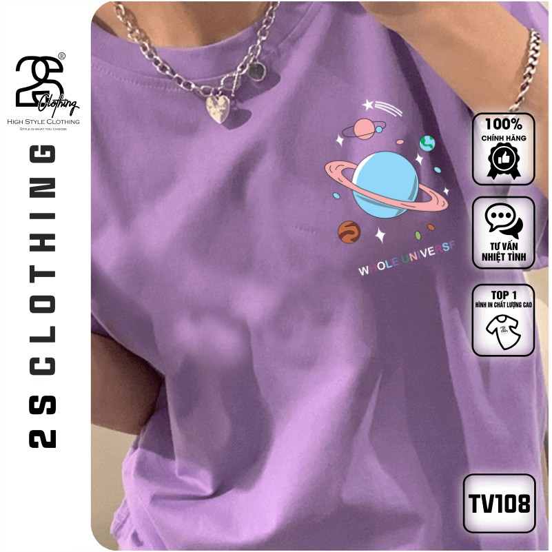 Áo Thun Trắng From Rộng Nam Cổ Tròn Tay Lỡ 2s Clothing Áo Phông Unisex Cotton Oversize Form Rộng Giá Rẻ In Hình TV108 | BigBuy360 - bigbuy360.vn