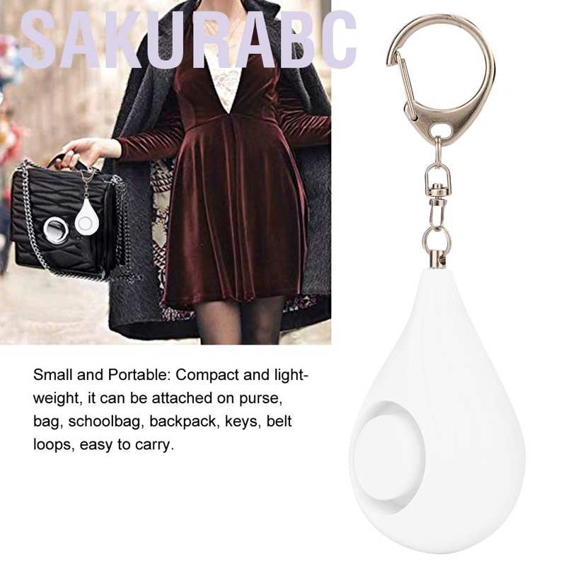 Sakurabc Key ring with personal alarm  125Db security alarms survival whistle providing and property insur