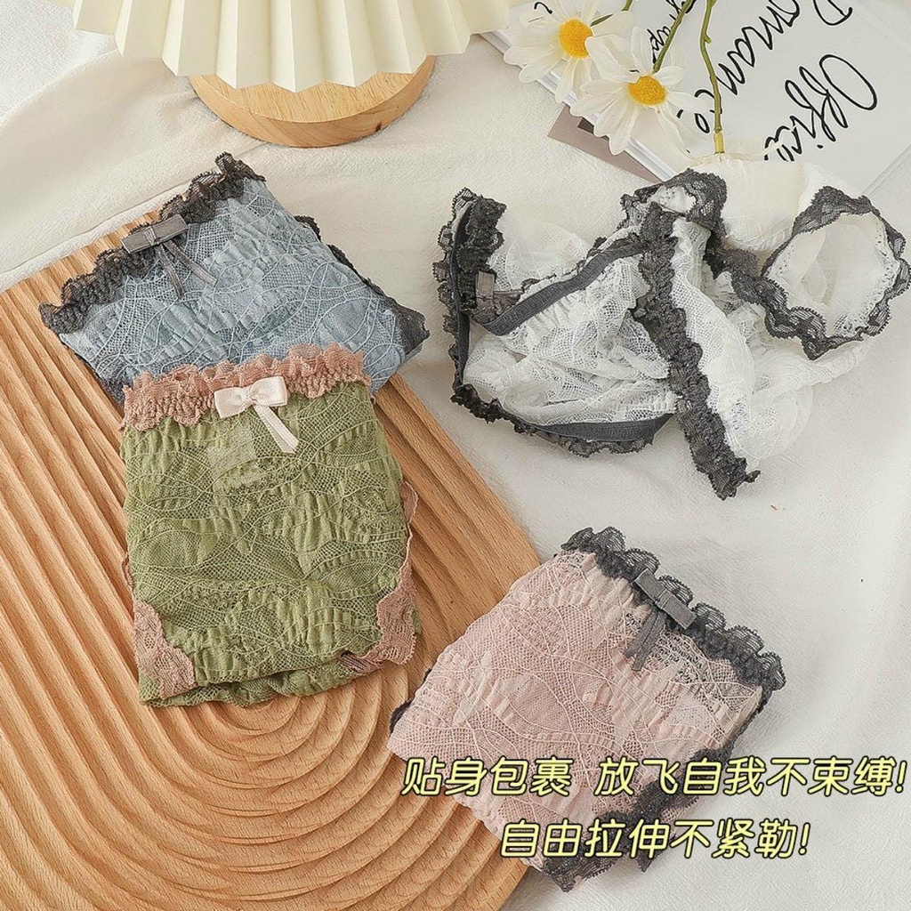 Quần lót quần chip ren nhăn CAO CẤP kiểu mới gợi cảm sexy mềm mịn