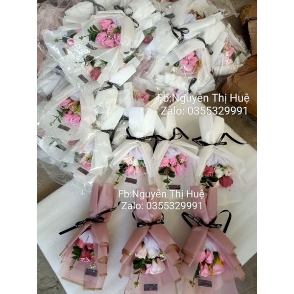 COMBO Bó 5 BÔNG +TÚI+THIỆP