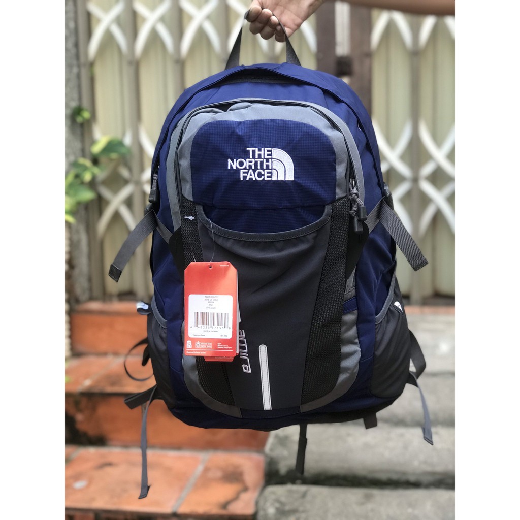 Balo Laptop The North Face Amira Màu Xanh Đen Phối Xám Đen