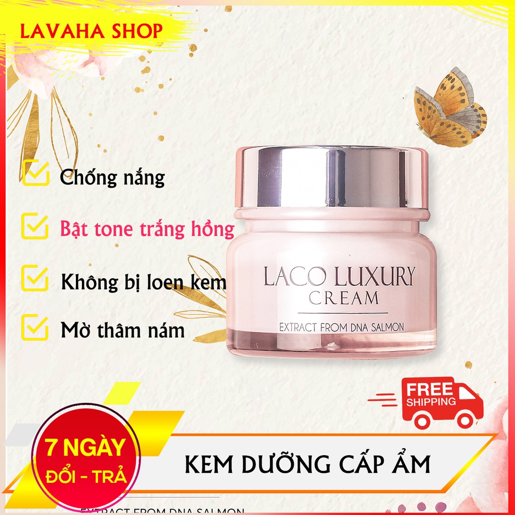 Kem dưỡng da Laco Luxury Cream, kem ngày chống nắng, bật tone da, làm mờ nám và chống lão hóa 30gram - LAVAHA SHOP