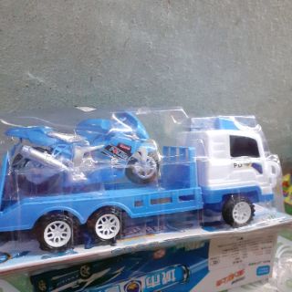 Đồ chơi xe cảnh sát chở xe mô tô