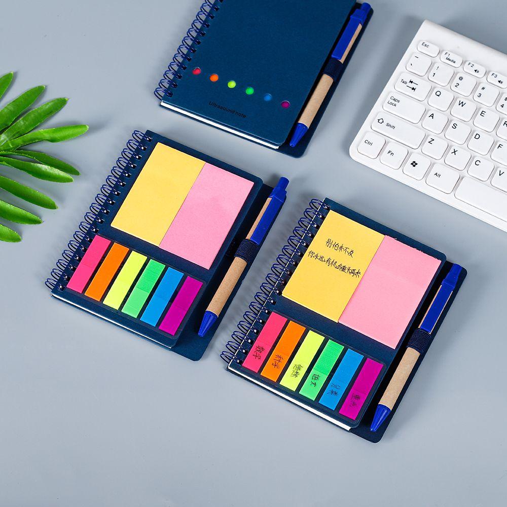 Wttle Sổ Tay Giấy Kraft Đánh Dấu Chỉ Số Màu Dạng Xoắn Ốc Dành Cho Trường Học / Văn Phòng