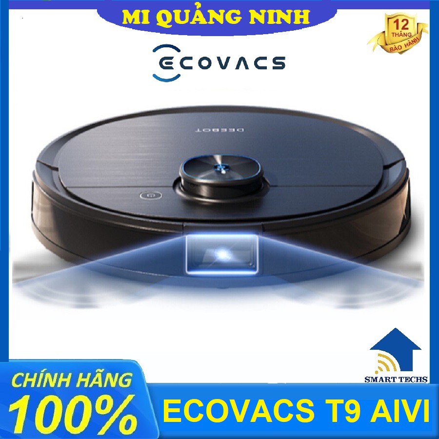 Robot hút bụi lai nhà Ecovacs Deboot T9 Aivi- 2021/ Đẳng cấp thời thượng - Lực hút max 3000PA-