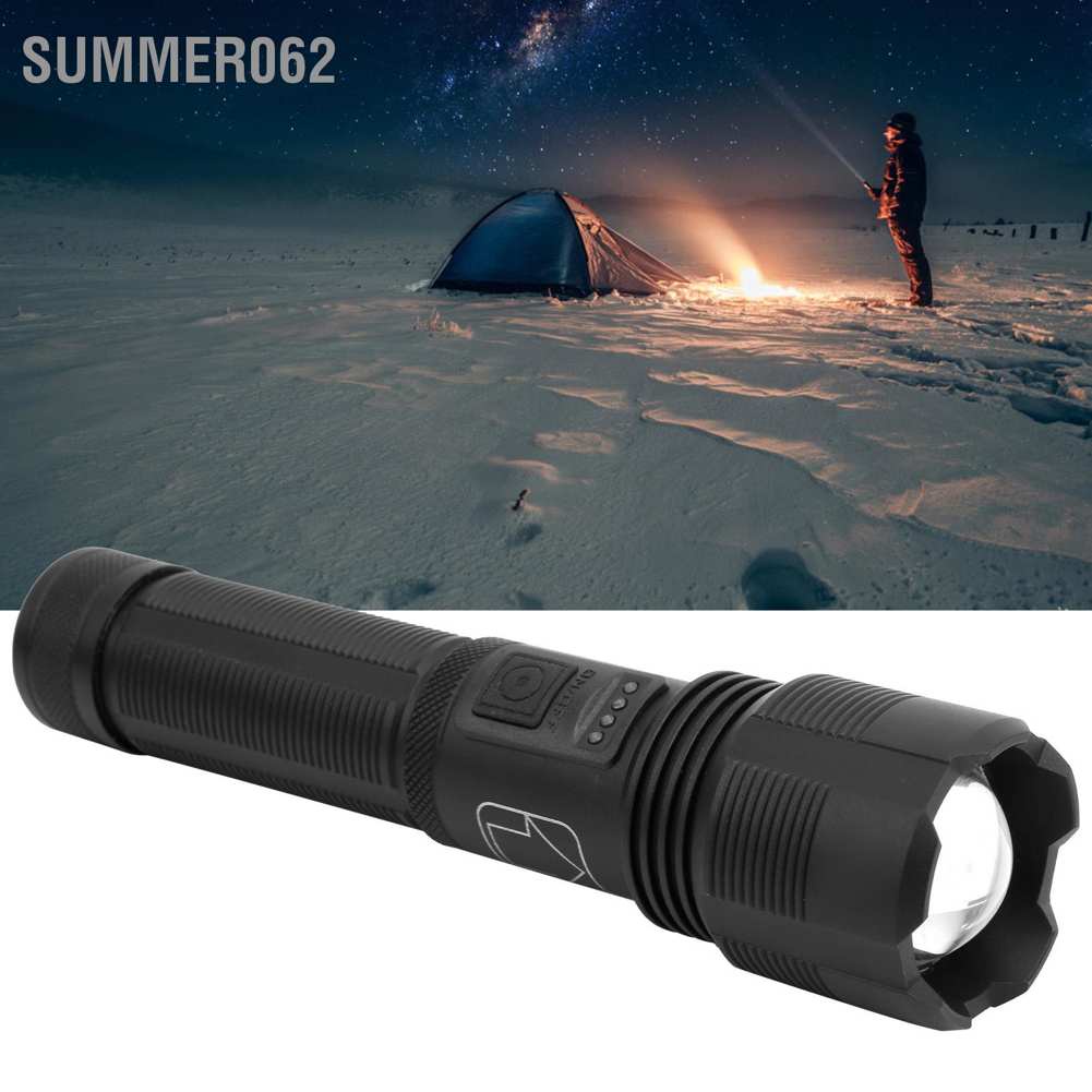 Đèn pin ánh sáng mạnh Đèn pin XHP50 hiển thị nguồn Sạc USB