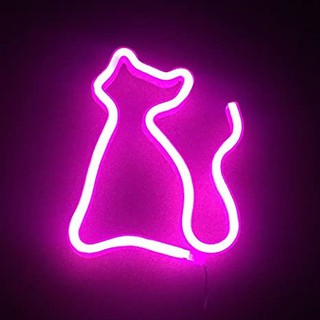 Đèn led neon trang trí hình mèo