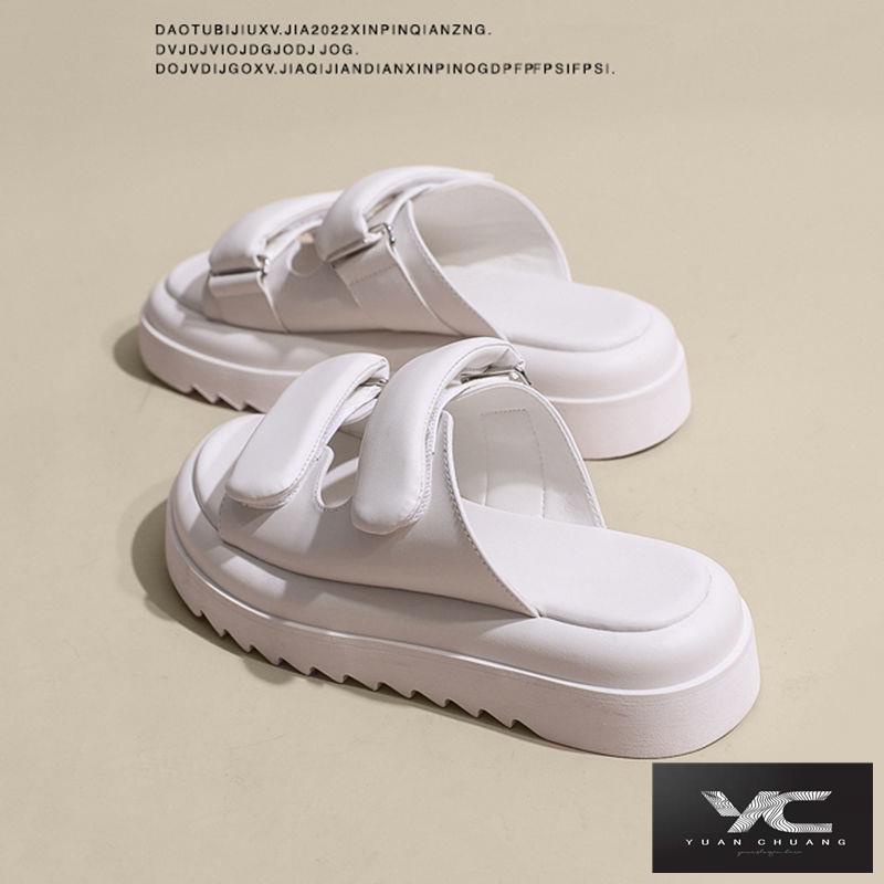 Hàng Có Sẵn ~ Dép Sandal Muffin Đế Dày Tăng Chiều Cao Phong Cách Mới Mùa Hè 2023 Dành Cho Bạn Nữ @ - -