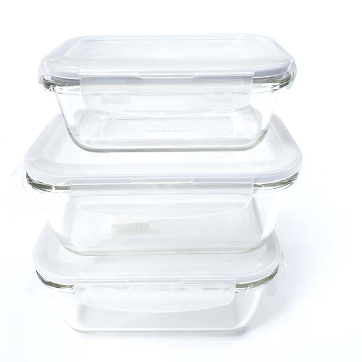 Bộ 3 hộp thủy tinh Lock&Lock (630ml, 630ml, 430ml) tặng túi giữ nhiệt | BigBuy360 - bigbuy360.vn