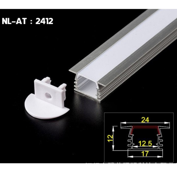 Máng nhôm - Thanh nhôm định hình dành cho led dây lắp tủ bếp, tủ quần áo, kệ trưng bày