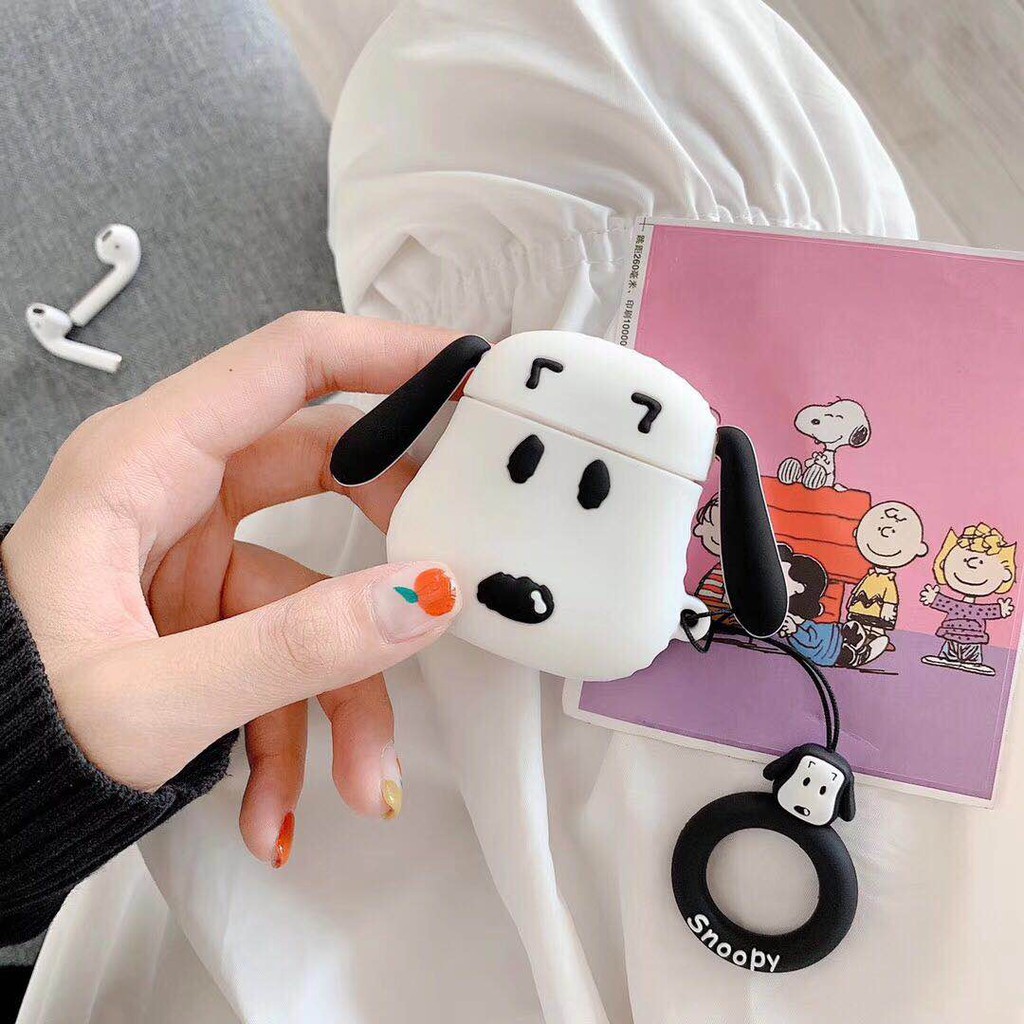 Disney Vỏ Bảo Vệ Hộp Sạc Tai Nghe Airpods Kèm Móc Khóa Hoạt Hình Xinh Xắn Ốp