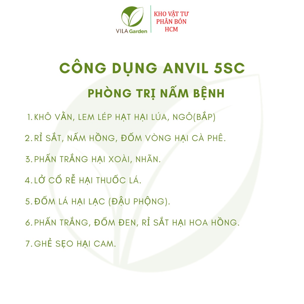 Thuốc Trừ Bệnh ANVIL 5SC (Chai 100ml), Chuyên Trị Gỉ Sắt, Đốm Đen, Phấn Trắng Trên Hoa Hồng