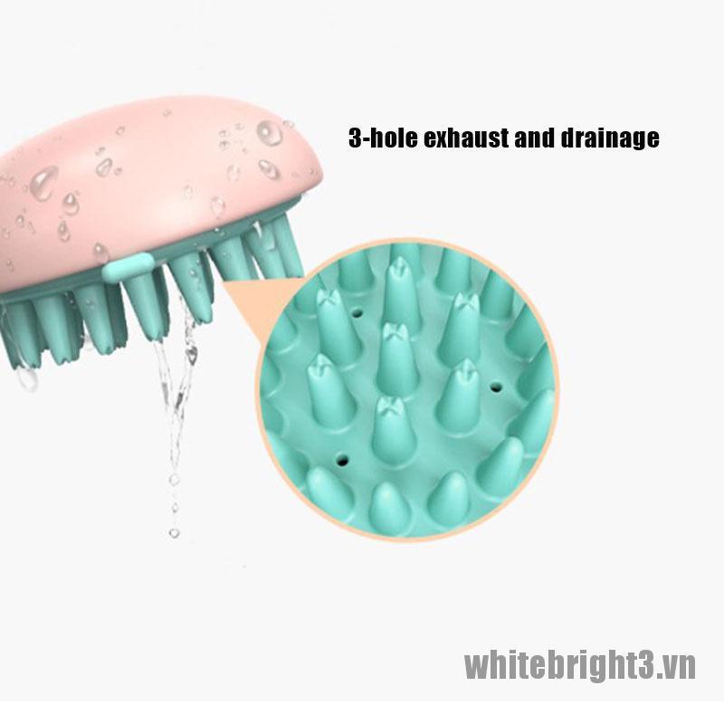 (Hàng Mới Về) Dụng Cụ Mát Xa Da Đầu Khi Tắm Bằng Silicone