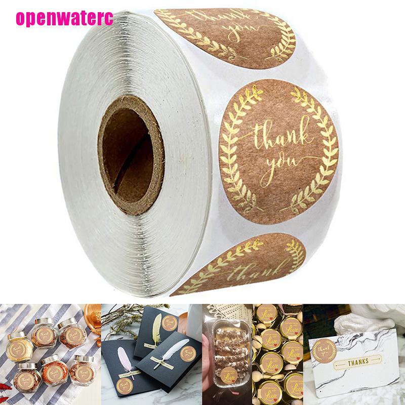 Cuộn 500 Miếng Dán Tròn Thank You for Your Order Trang Trí Đa Ứng Dụng